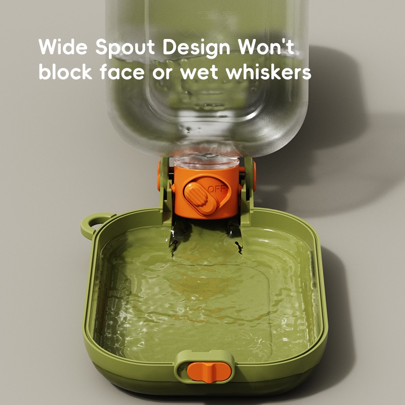 Hot Selling 2 in 1 Portable Pet Water Bottle with Food Bowls Eco-friendly Outdoor Travel Portable Dog Water Bottle Bowl