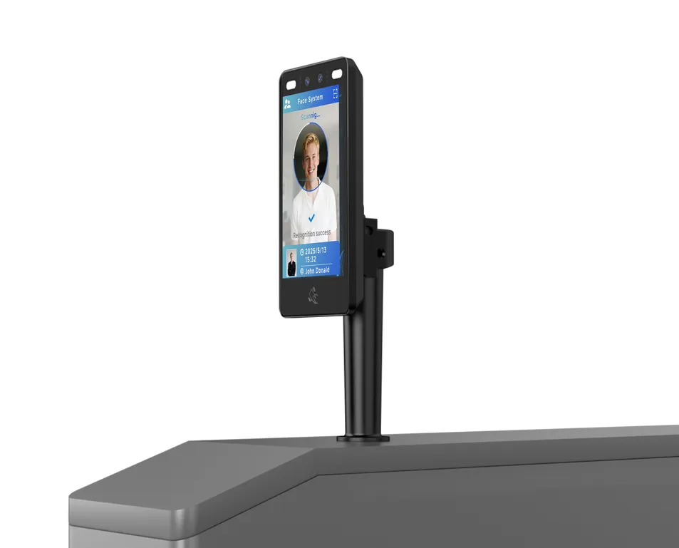 Optional Bracket styles including desk stand, wall mount and turnstile mount