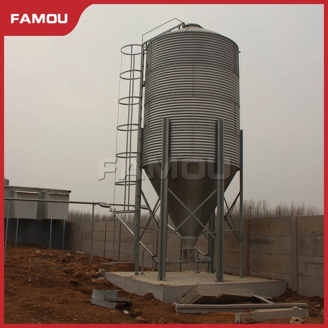 High-Capacity Galvanized Steel Silo for Vacuum Feeding Systems