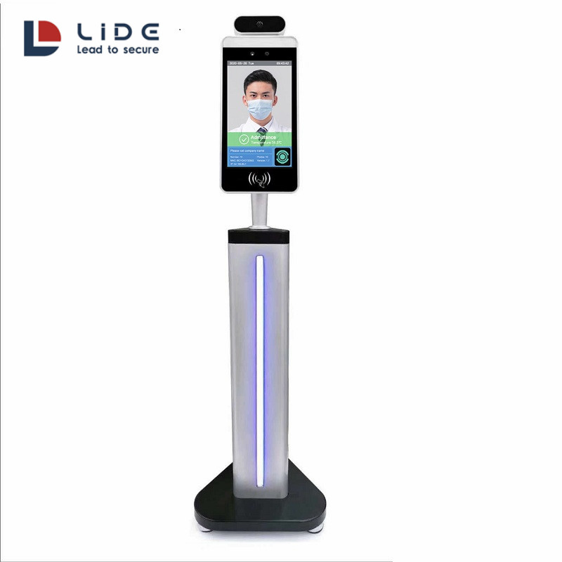 Factory Wholesale Price 5 Inch Facial Recognition Thermometer Temperature Scanner Time Attendance RFID Access Control System