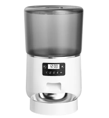 4L Automatic Cat Feeder with Timer, Portion Control, Dual Power Supply, Voice Recording, Dry Food Dispenser for Pets