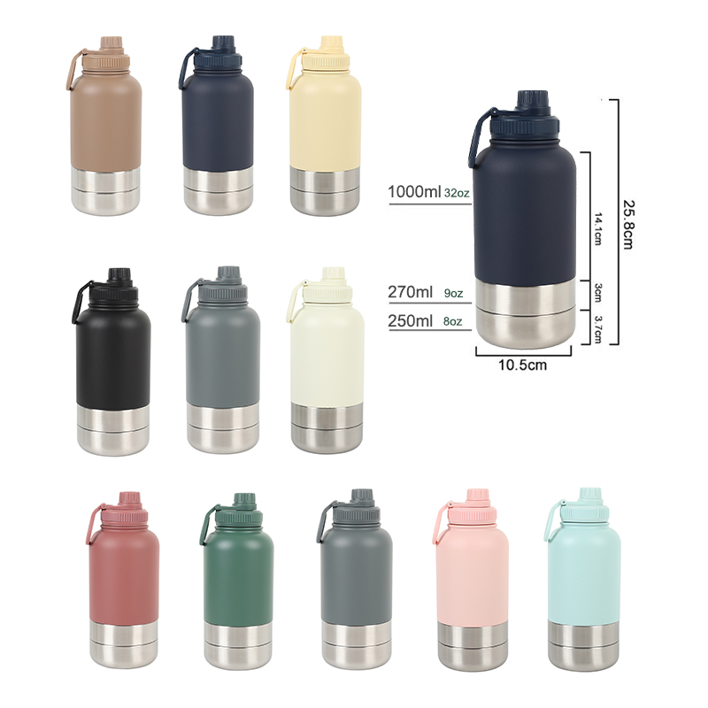HUTUMI 3 In 1 Type New Arrivals Outdoor Travel Walking Portable Pet Dog Water Bottle For Drinks