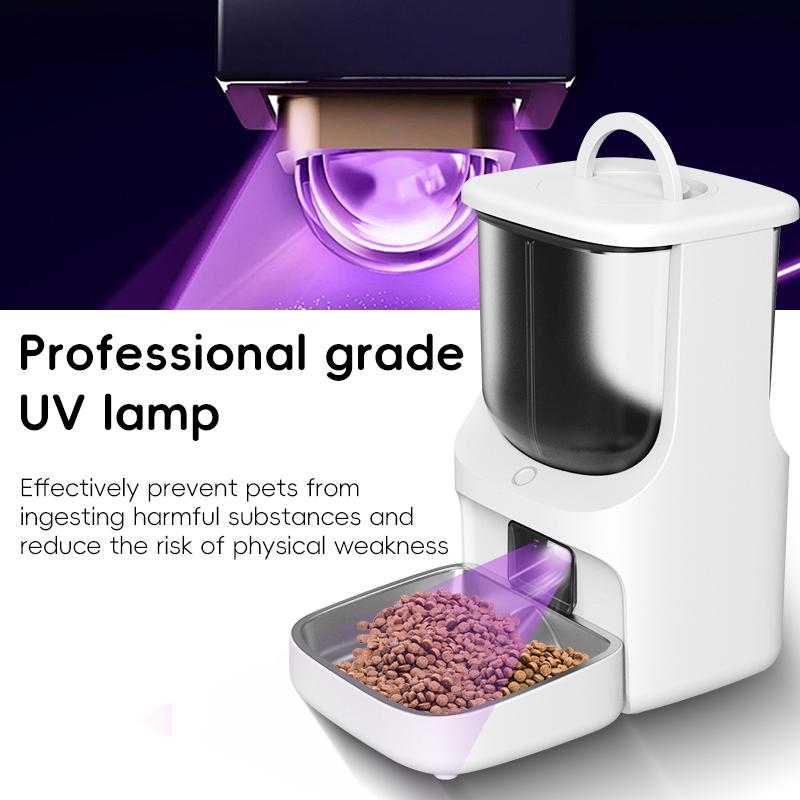 WiFi Automatic Pet Feeder Dual Hopper Tuya App Smart Cat Dog Food Dispenser Timer Portion Control