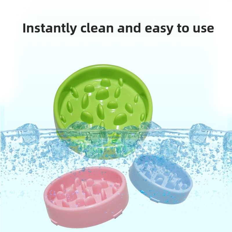 Pet Slow-Feeding Anti-Choking Non-Slip Easy Clean PP Slow Feeder Dog Bowl Wholesale Feeding Supplies