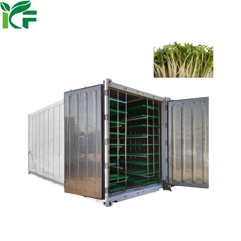 Hydroponics Container Intelligent Control Farming Microgreen Barley Fodder System Container Full Automated Fodder System