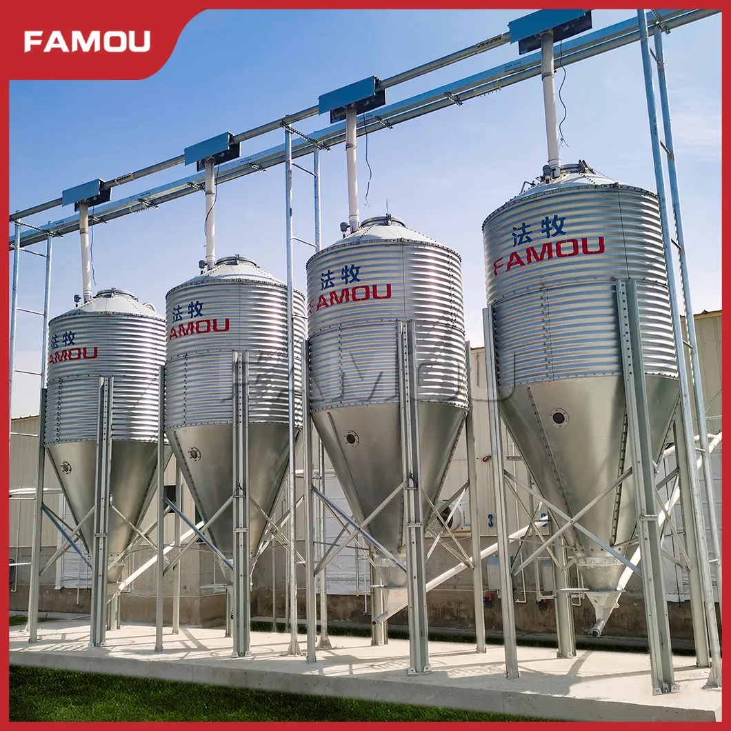 High-Capacity Galvanized Steel Silo for Vacuum Feeding Systems