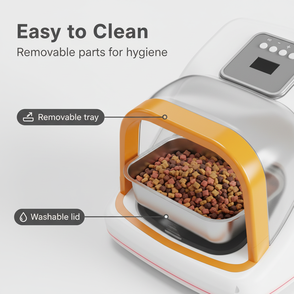 Smart Automatic Pet Feeder Anti Theft Quiet Timed Food Dispenser