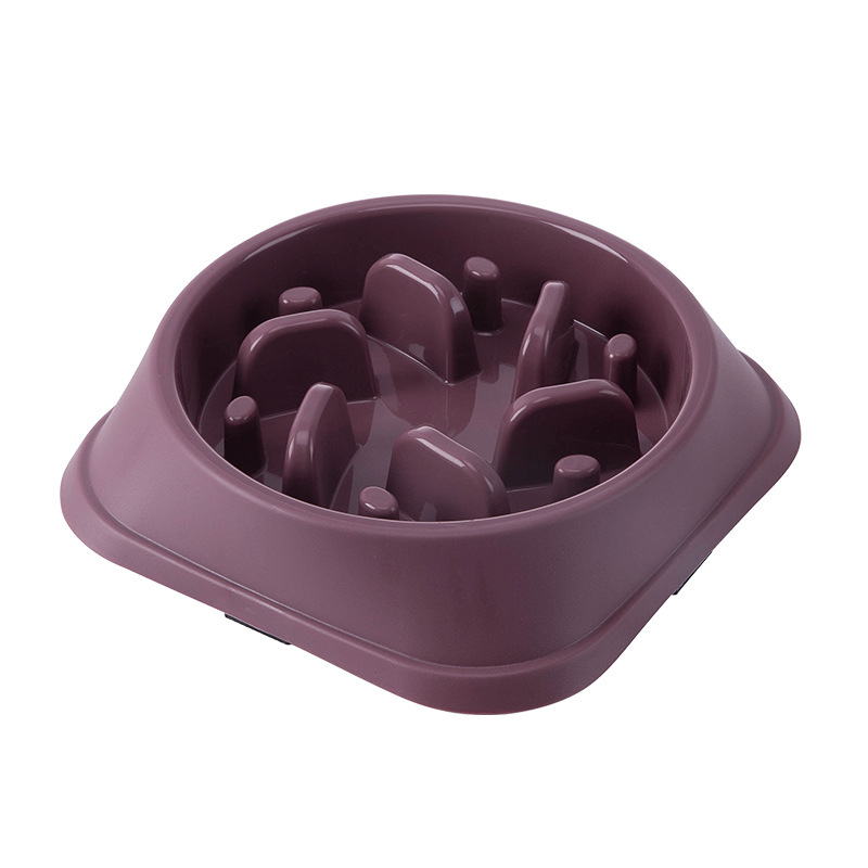 Dog Bowl Slow Feeder with Anti-Skid Non-Slip Grip Base to Reduce Overeating Bloating Vomiting Obesity for Wet Dry Raw Food