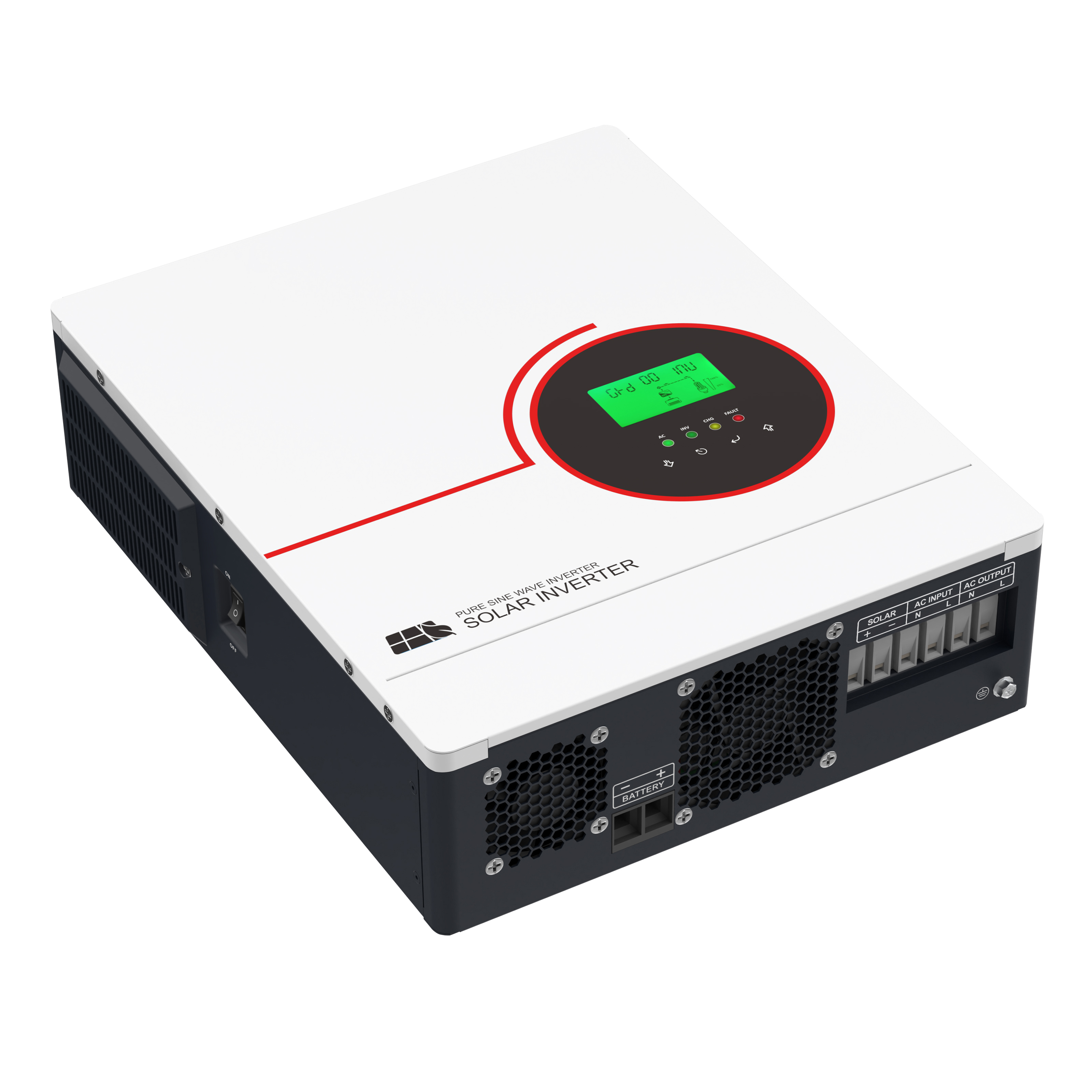 MYAMI 3.3KW 3kw Hybrid Solar Inverter Pure Sine Wave with 120A MPPT Support AC Charge 24V DC to AC 110V for Home/RV/Farm
