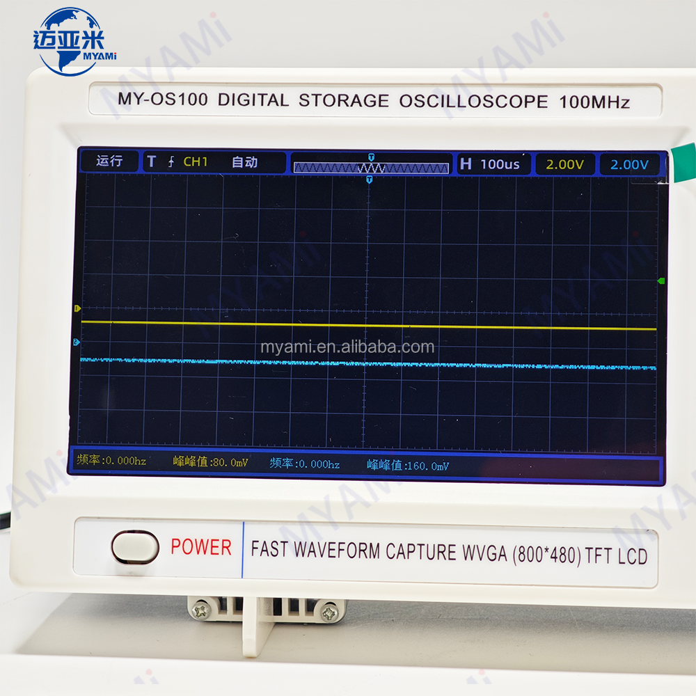 MYAMi 2 Channel 100mhz Digital Oscilloscope Dual Channel Frequency Student Oscilloscope with USB for Laboratory Testing