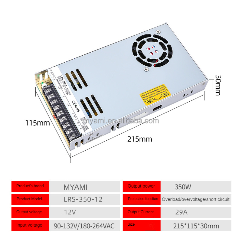 LRS-350 5V 12V 24V 36V 48V LED Switching Power Supply 1A 2A 3A 5A 10A 15A 20A 30A 40A 50A DC Power Supply for LED Strip Light