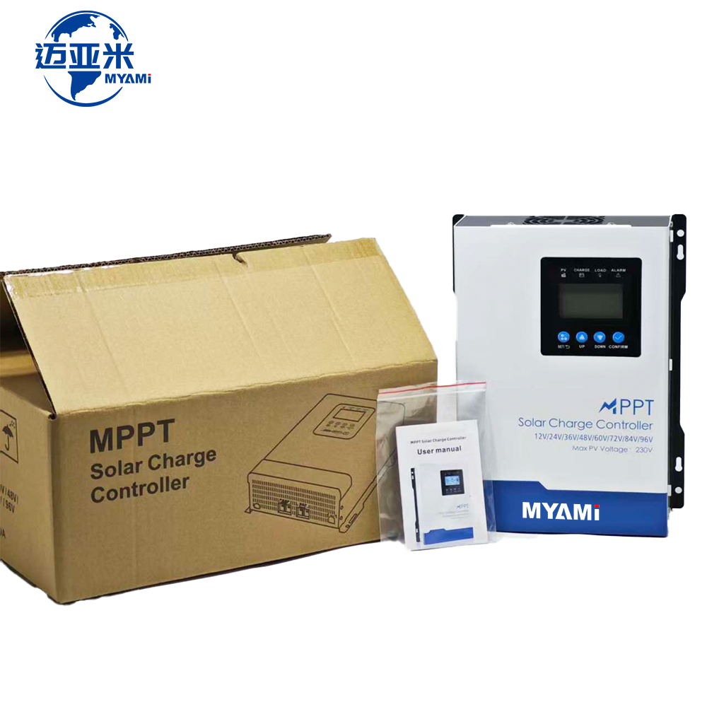MYAMi Controlador De Carga Mppt 100a 120a 60a 30a MPPT Solar Charge Controller 12V-96V Max 230V PV Input for Home Use