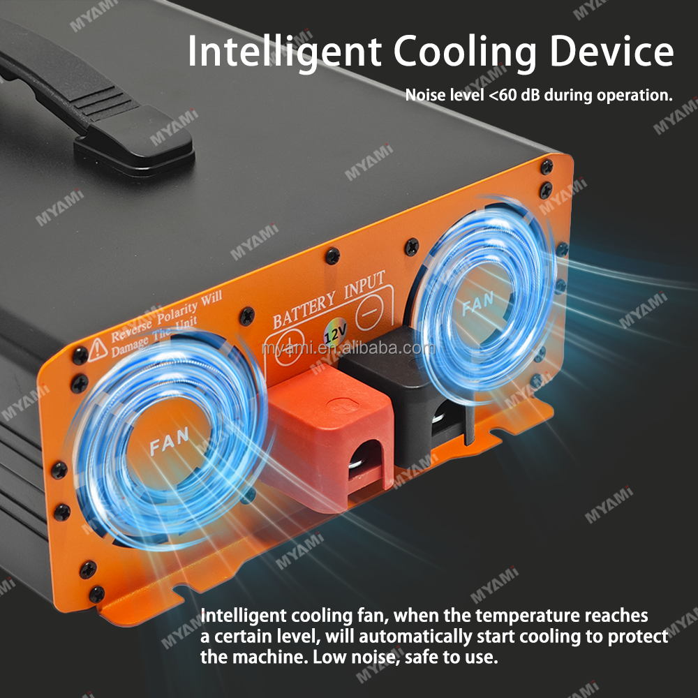 MYAMi 5000W 4000W 3000W 2000W 1000W Single Phase Dual Output Pure Sine Wave Power Inverter 12V 24V 48V DC to AC Converter for RV