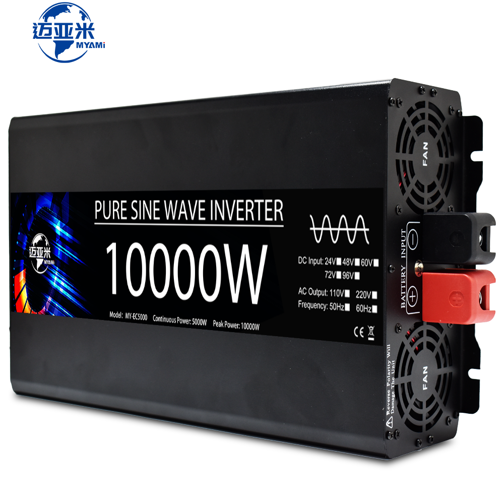 Good Quality MYAMi Home DC 12v 24v 48v 60v to AC 110V 220V 3KW 4KW 5KW 6KW 8KW 10KW Pure Sine Wave Power Inverter Converter