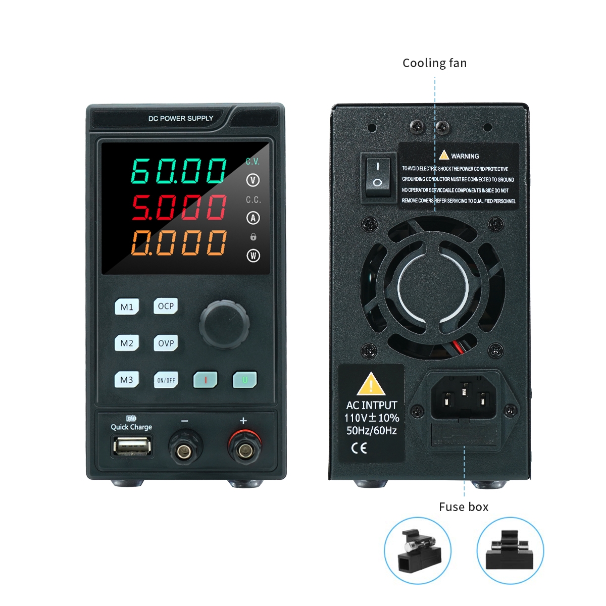 MYAMi Single Output Programmable Adjustable Bench DC Power Supply Variable 0-30V 0-10A Digital Display with OVP/OCP protection