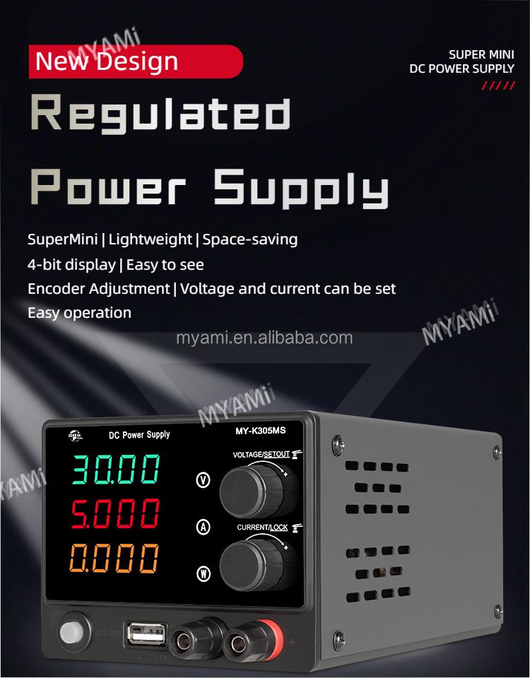 MYAMi 300W Dc Regulated Power Supply 0-30V 0-5A Variable Laboratory Power Supply Short Killer for Mobile Phone Repair MY-K3005MS
