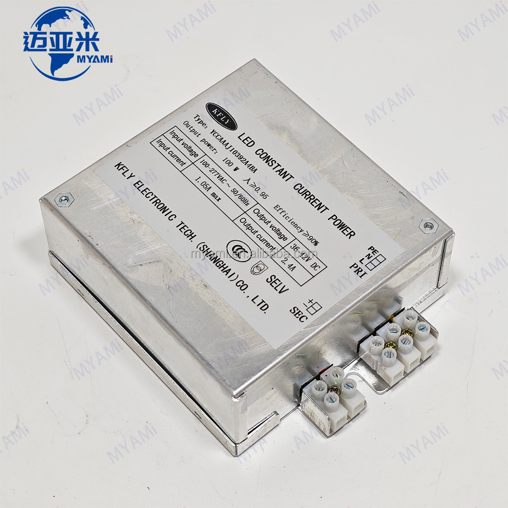 KELY 100W LED Driver Power Supply 100-277V AC 36-42V 2.4A DC Output 50/60Hz L/N-G 4KL-N 2K Constant Current for LED Lights