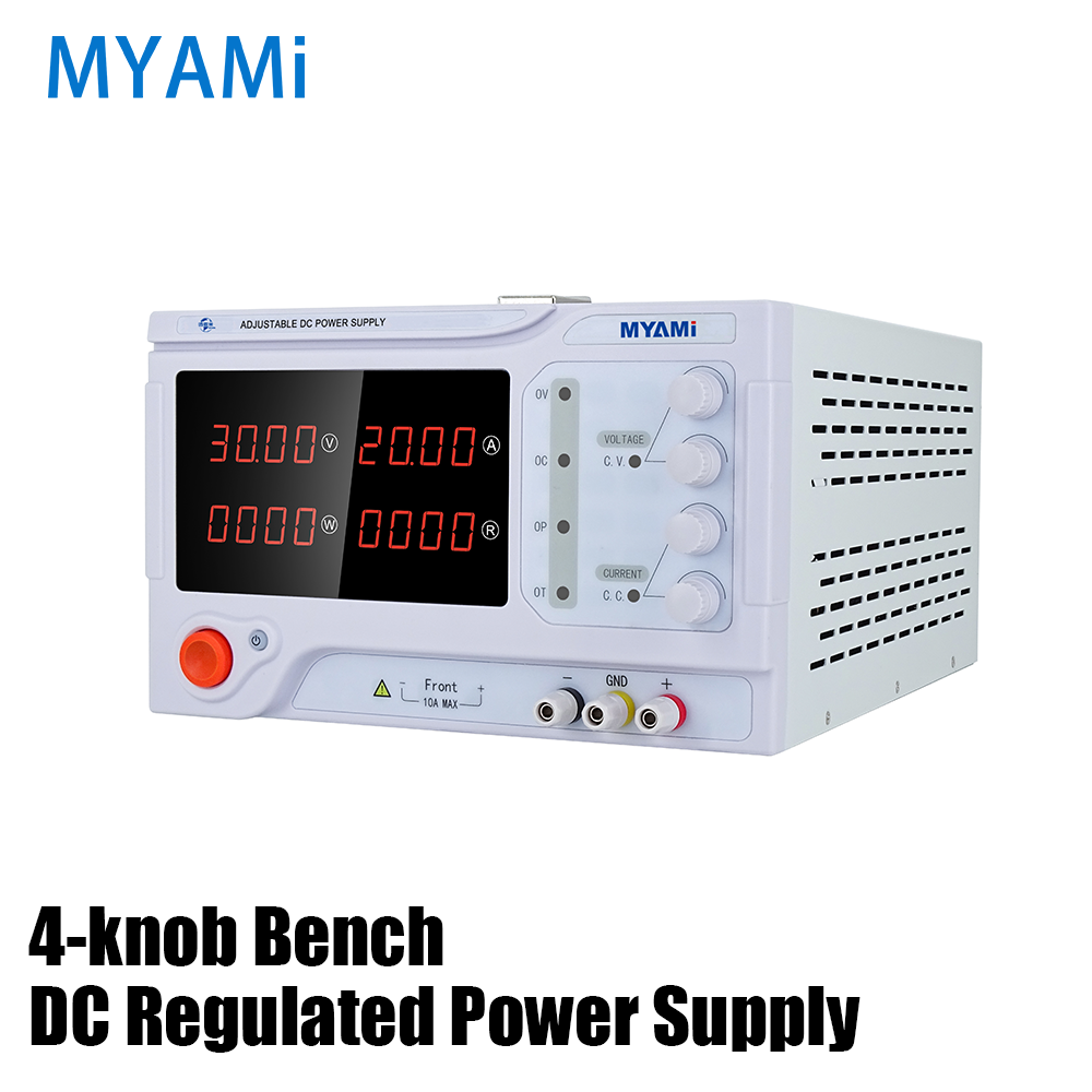 MYAMi 24V 30V 50V 30A 20A 10A Adjustable Bench DC Power Supply with OCP/OVP Function for Battery Charging and Electronic Testing