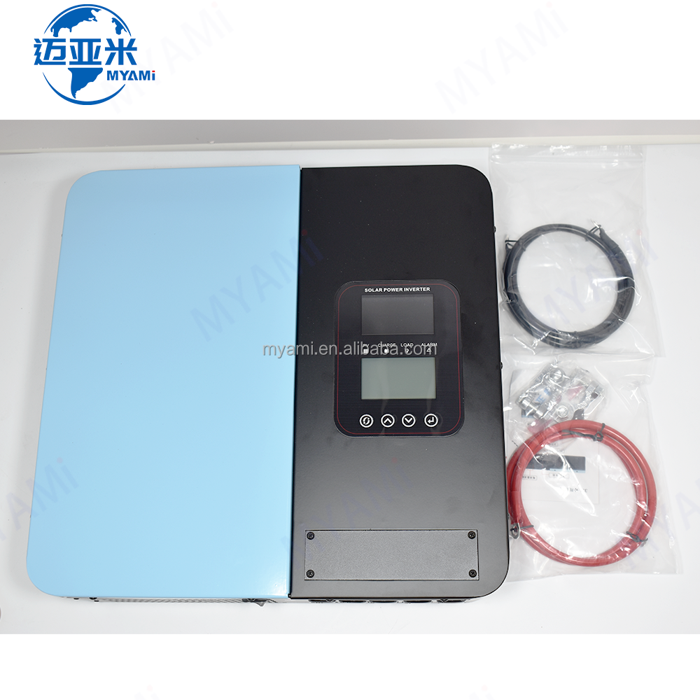 MYAMi 3000W Pure Sine Wave Single Phase Off Grid Hybrid Solar Inverter 12V/24V/48V/60V/72V/96V with 60A MPPT for Solar System