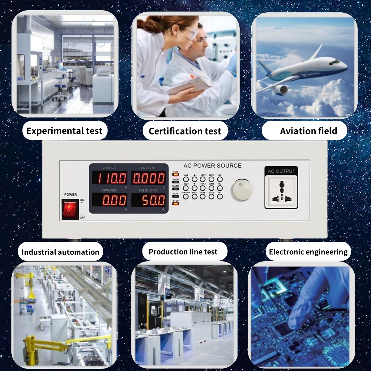 MYAMI 300V 350VA Bench Single Phase Programmable Variable Frequency Ac Power Supply for Experimental test
