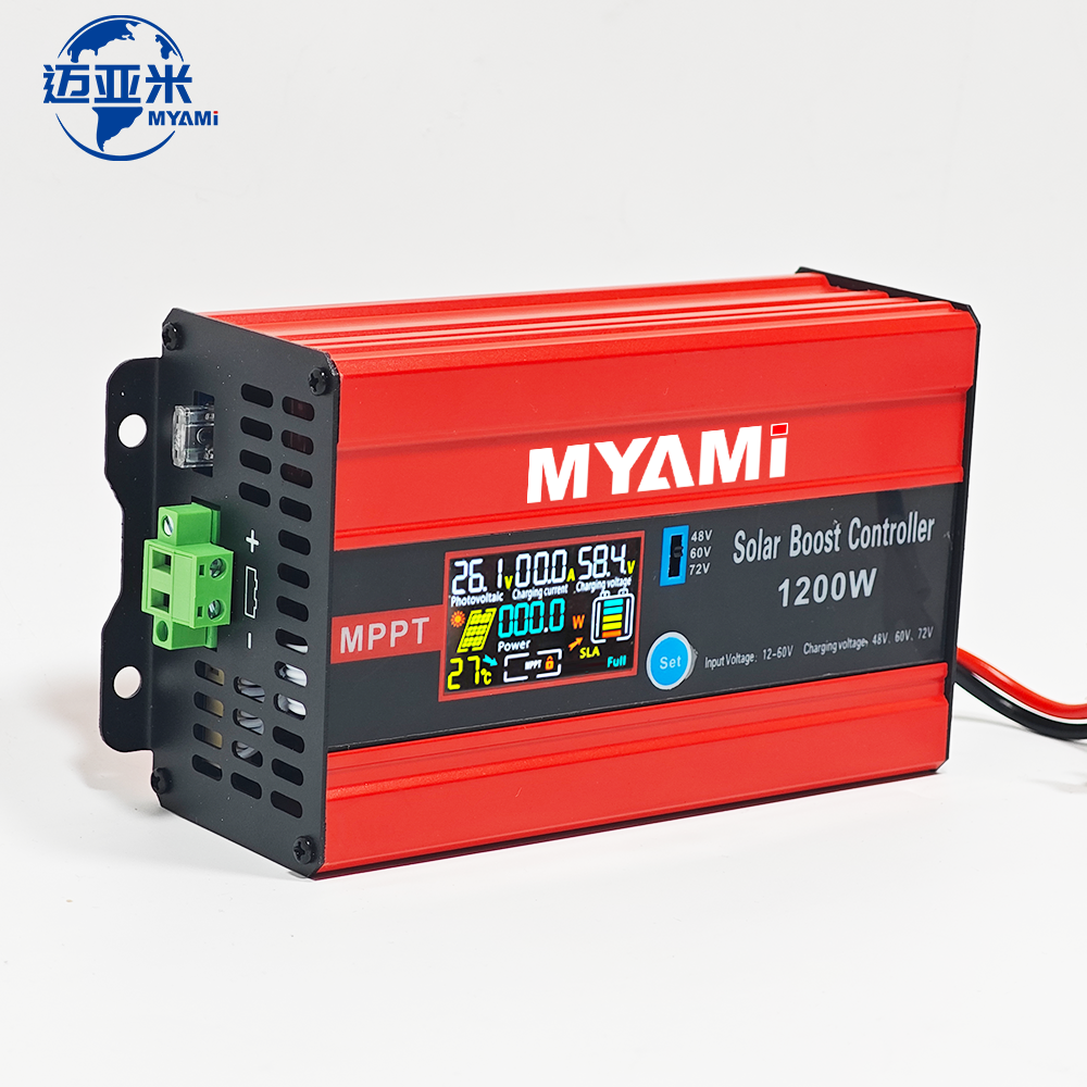 MYAMi MPPT Solar Controller 600W/1200W 48V60V72V Solar Boost Controller Max 30A PV Current Input for Electric Vehicle Charging