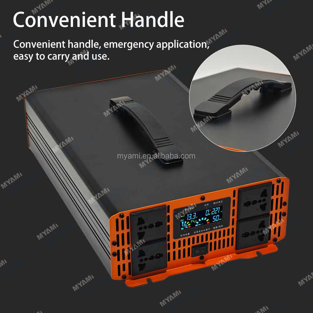 MYAMi 2700W 2500W 3000W 5000W Pure Sine Wave Single Phase Off-grid Solar Power Inverter 12V 24V 48V to 110V 220V Car Inverter