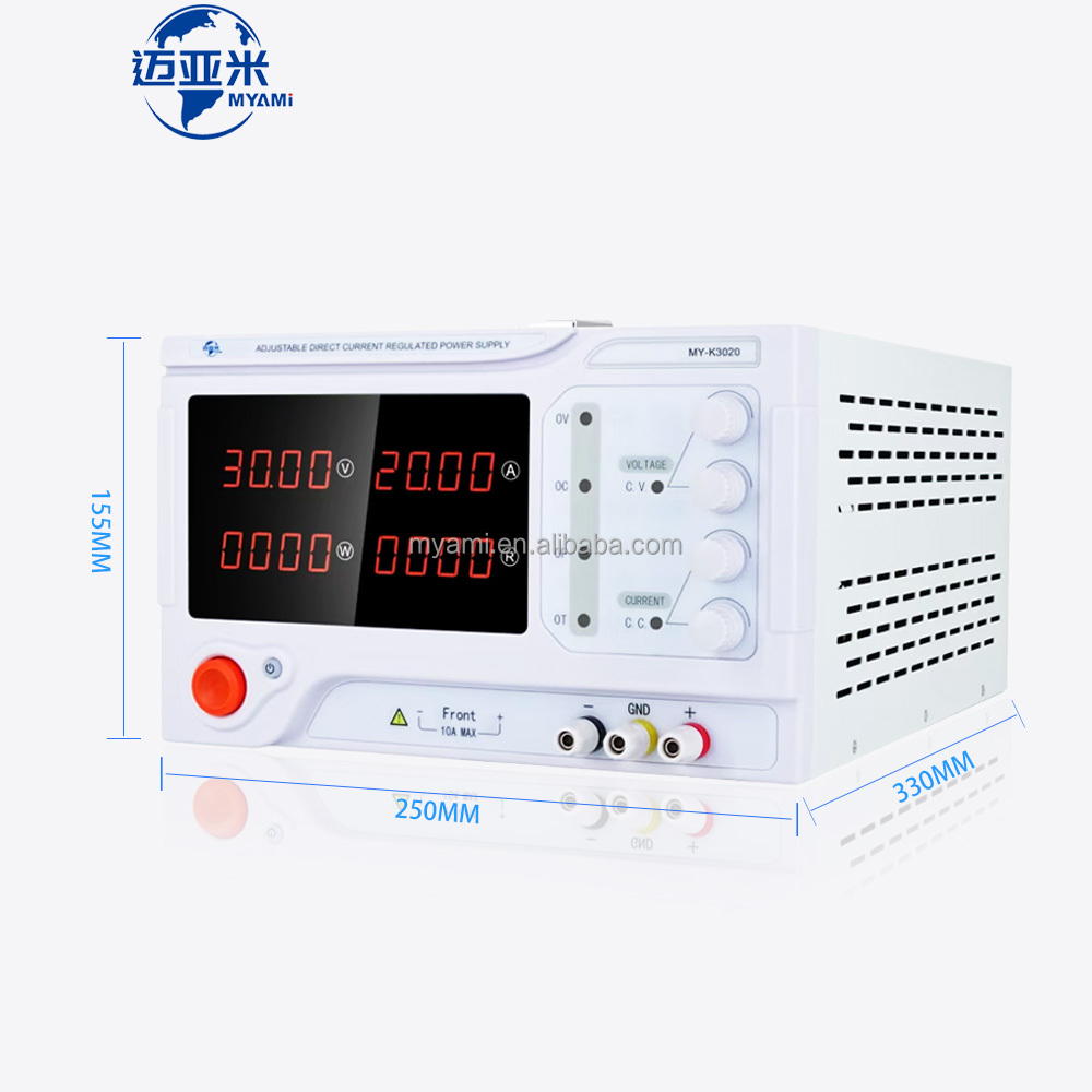 MYAMi 30V 400V 2A 3A 20A30A AC-DC Adjustable Voltage Current Bench Adjustable DC Stabilized Power Supply for Maintenance Testing