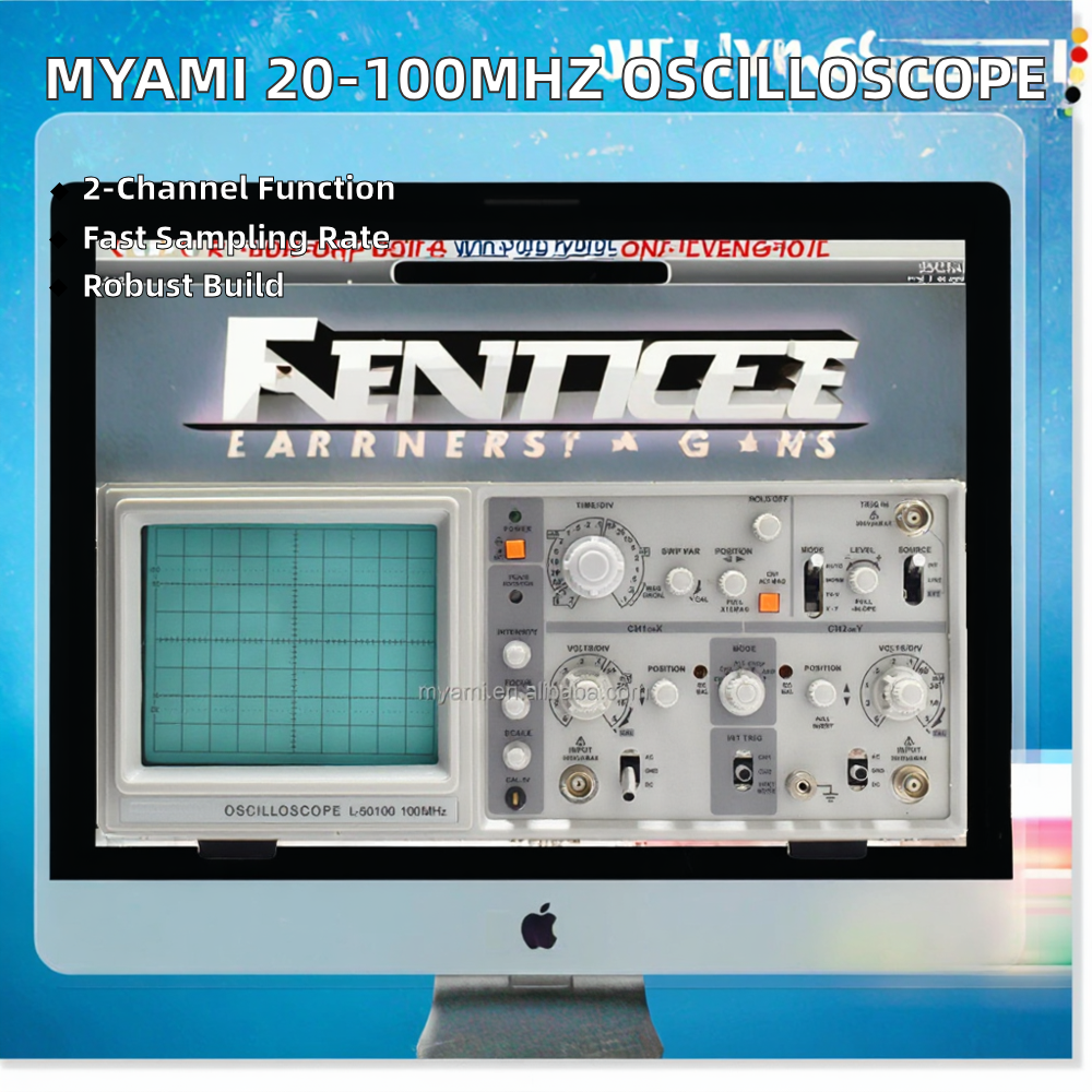 MYAMi 2 Channel Analog Oscilloscope Dual 20MHz 1GS/s Sample Rate 1 Year Warranty for Laboratory Testing