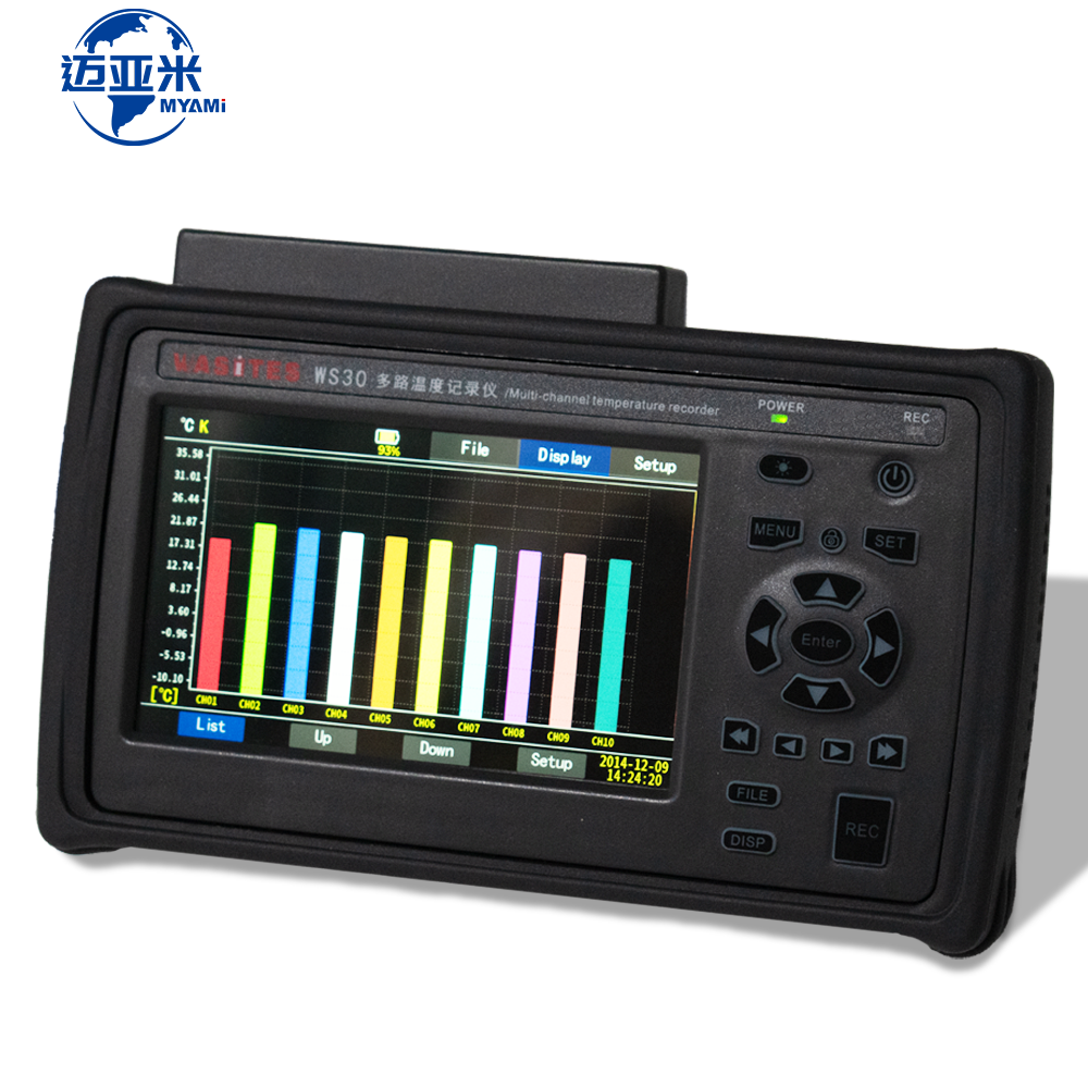Hot Selling Temperature Data Logger 10 Channels Temperature Detector Support K J E T N S R Type Thermocouple