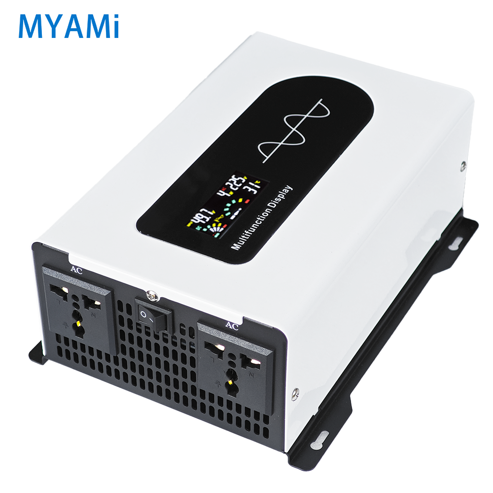 MYAMi 1800W Peak Power 12v 24v 48v PURE SINE WAVE Power Inverter Single Phase Dual Output LCD Display 900W Car Inverter 12V 220V