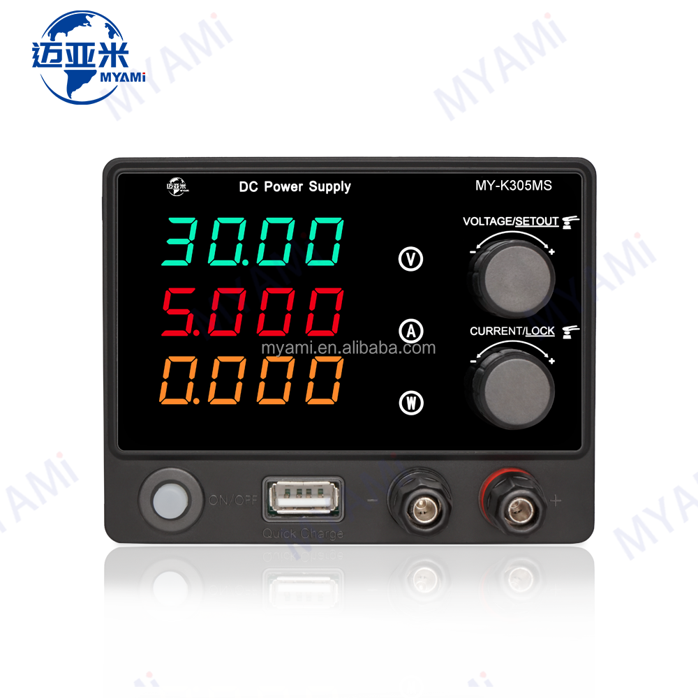 MYAMi 150W 30V 5A Adjustable to 12V LED Bench Laboratory Variable Voltage DC Regulated Power Supply for Mobile Phone Repair