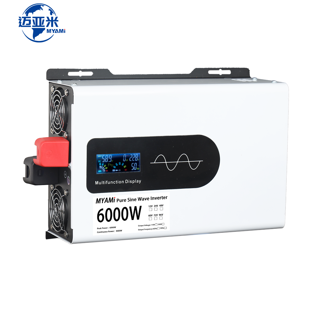 MYAMi 3000W/6000W Pure Sine Wave Single Phase Off-grid Solar Power Inverter 12V/24V/48V/60V/72V/96 to 110V/220V CE Certificate