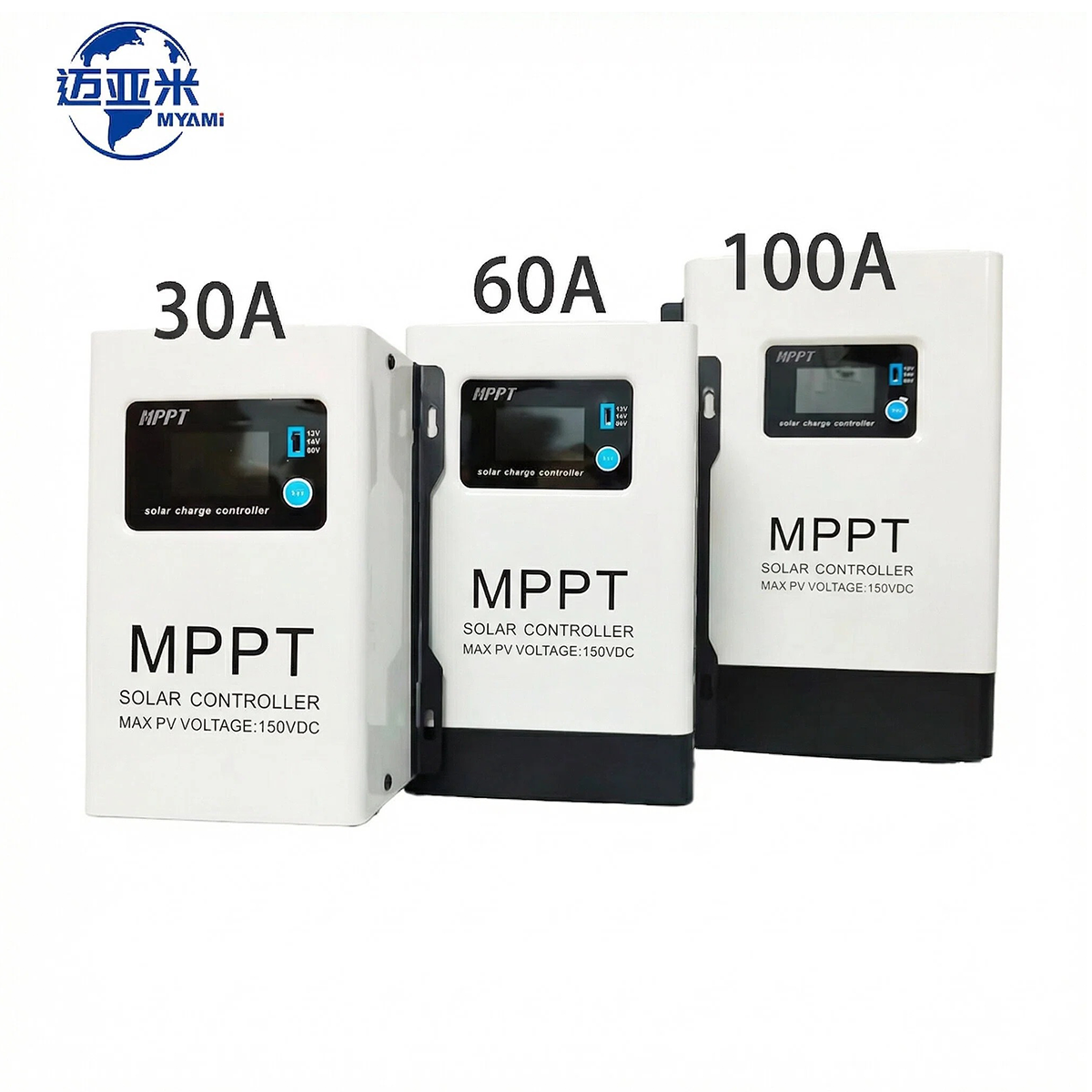 MYAMi PV Regulator 60A 100A 60amp 100amp 12V/24V/36V/48V Solar Controller Solar Panel 150V Input MPPT Solar Charge Controller