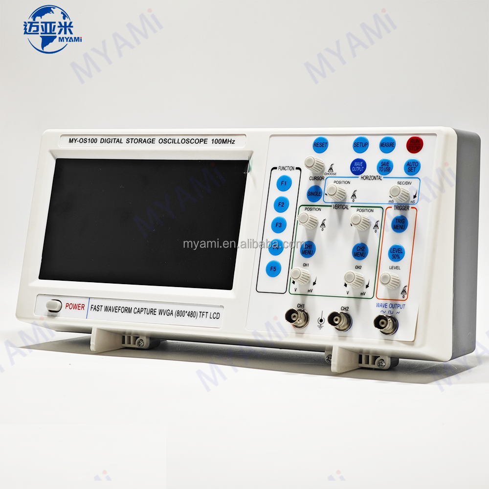 MYAMi 100mhz Digital Oscilloscope 2 Channel Frequency Dual Channel Student Oscilloscope with USB for Teaching