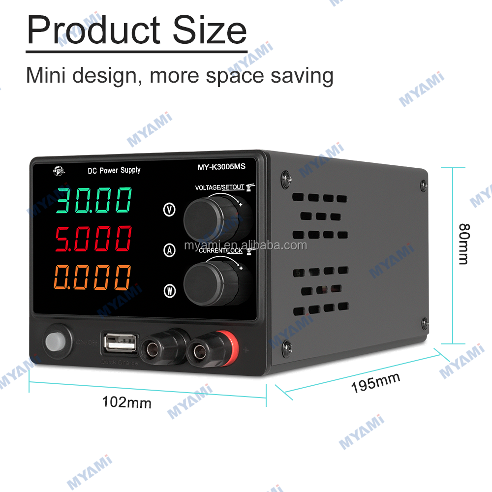 MYAMi 300W Dc Regulated Power Supply 0-30V 0-5A Variable Laboratory Power Supply Short Killer for Mobile Phone Repair MY-K3005MS