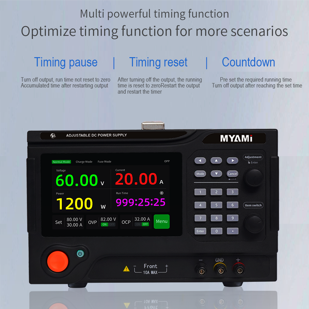 MYAMi 4-bit LED Digital Adjustable Variable Laboratory Bench Power Supply 30V200A 60V100A 100V60A 300V20A 400V10A 600V10A 800V6A