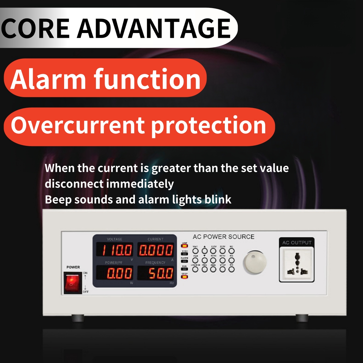 MYAMI 350VA 500VA 1000VA Adjustable Frequency High Voltage Benchtop Single Phase Programmable AC Power Supply Adjustable
