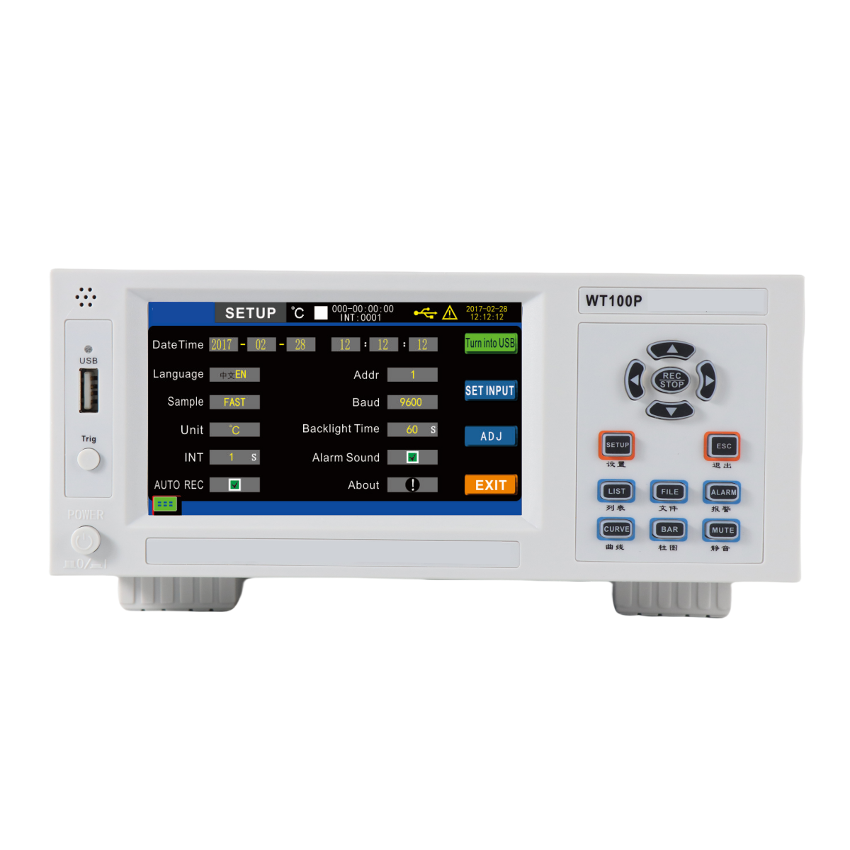 MYAMi 8-64 Multichannel Digital Thermometer Temperature Meter Temperature Data Logger Thermocouples Recorder LCD Display USB