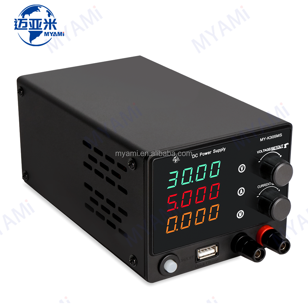 MYAMi 150W 30V 5A Adjustable to 12V LED Bench Laboratory Variable Voltage DC Regulated Power Supply for Mobile Phone Repair