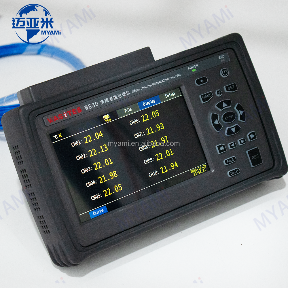 MYAMi Handheld High Precision 10 Channels Thermocouple Data Logger Supports K J E T N S R B Made of Durable Plastic