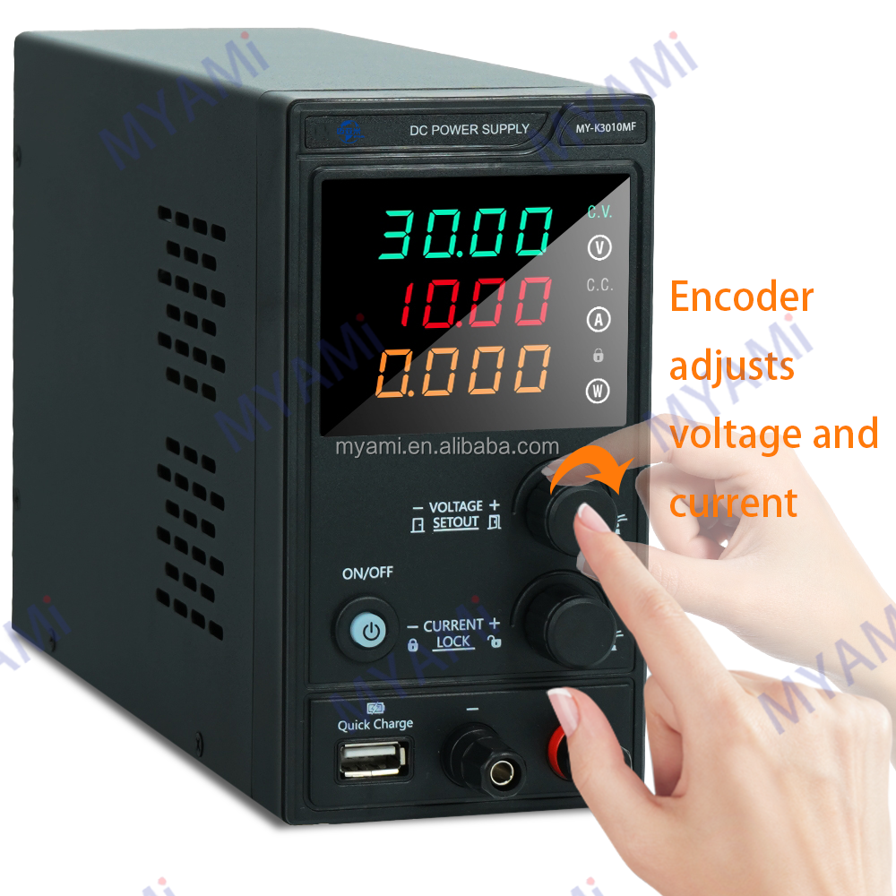 MYAMi 300W 0-30V 0-10A Variable Desktop Lab Dc Power Supply 30V 10A Adjustable Regulated Switching Power Supply for Phone Repair