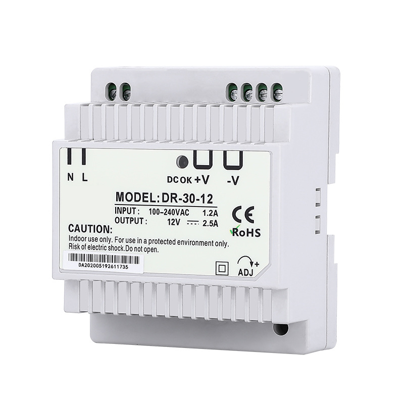 Hot Sale DR-30 36W 5V 12V 15V 24V 48V DC Rail Power Supply