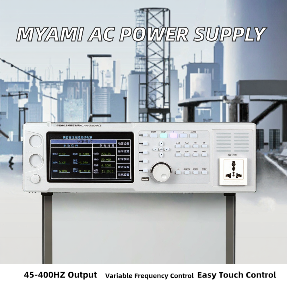 MYAMi MY-70D05 500VA 0-300V,45-400Hz Bench Variable Frequency AC Power Supply High Performance Programmable Touch Screen for Lab