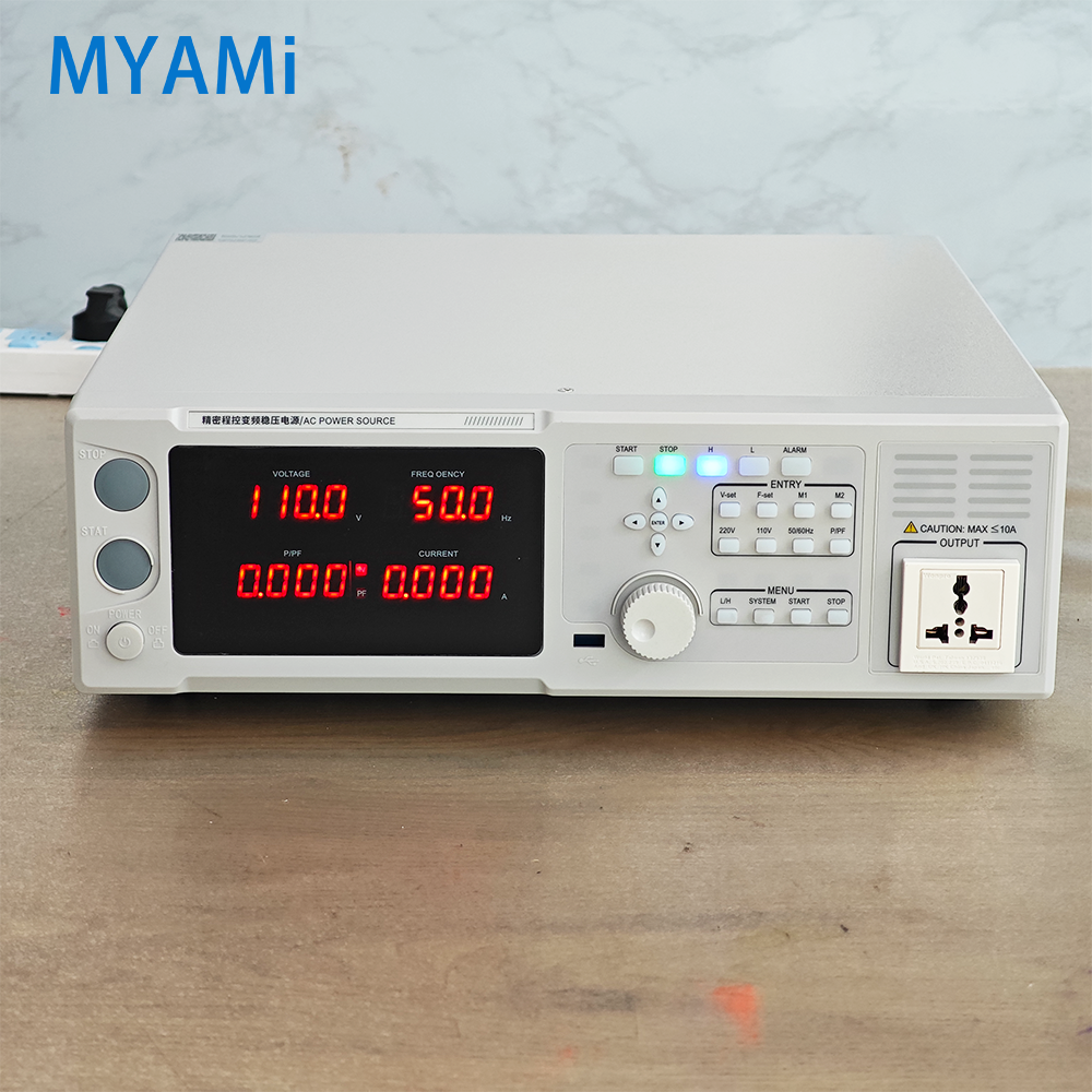 MYAMI Programmable AC Variable Frequency Power Supply Aging test High Precision Ac Power Supply 4-bit Digital Tube Display