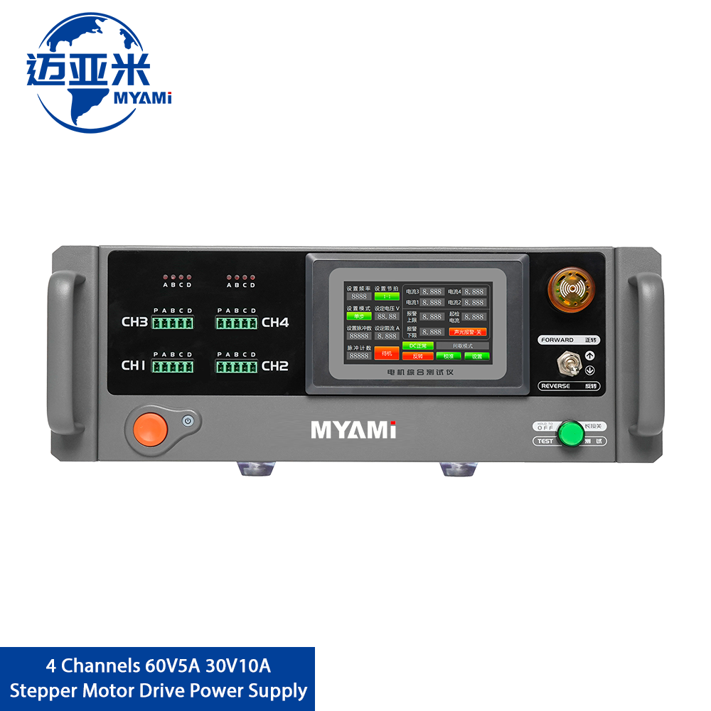 MYAMI LCD Touch Screen Controller 4-Channel Stepper Motors Programmable DC Power Supply 60V5A Power Driver for Industrial