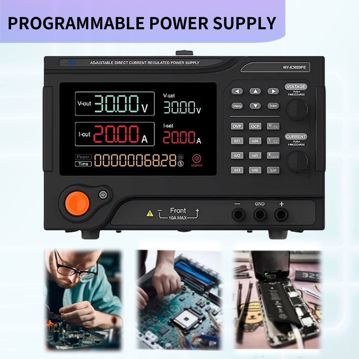 MYAMI 0-150v 20amp Laboratory Programmable Bench Dc Power Supply Adjustable 150V 5A 10A 20A 30A Variable with Timing Function