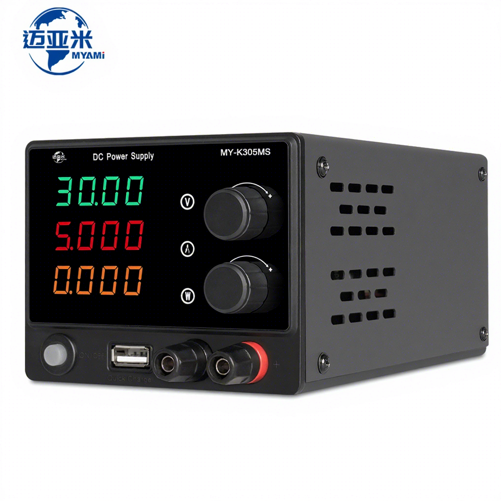 MYAMi 150W 30V 5A Adjustable to 12V LED Bench Laboratory Variable Voltage DC Regulated Power Supply for Mobile Phone Repair