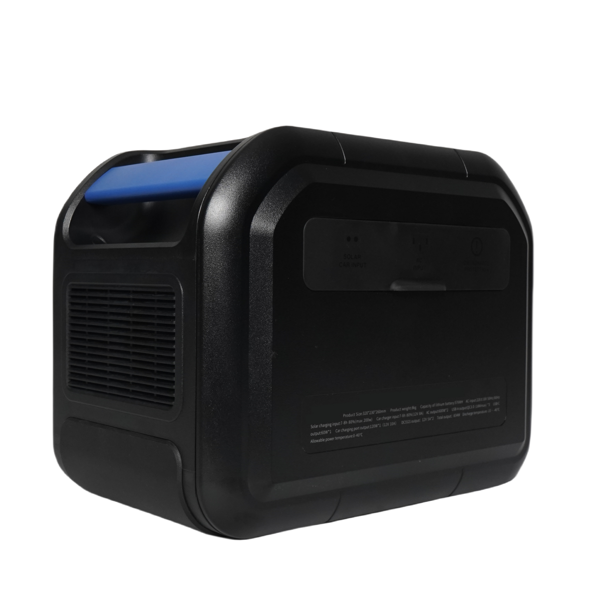Camping Power Stations 600W Portable Power Source with USB Type-c 110V/220V Sine Wave Solar Outdoor