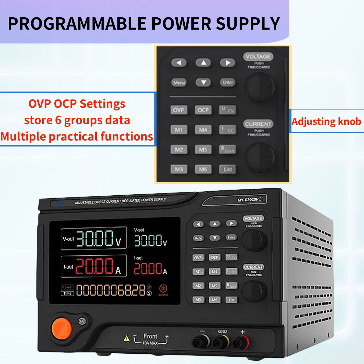 MYAMI 0-150v 20amp Laboratory Programmable Bench Dc Power Supply Adjustable 150V 5A 10A 20A 30A Variable with Timing Function