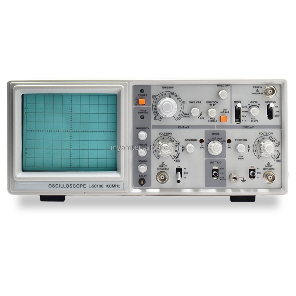 MYAMi 2 Channel Analog Oscilloscope Dual 20MHz to 100MHz Range for Laboratory Testing